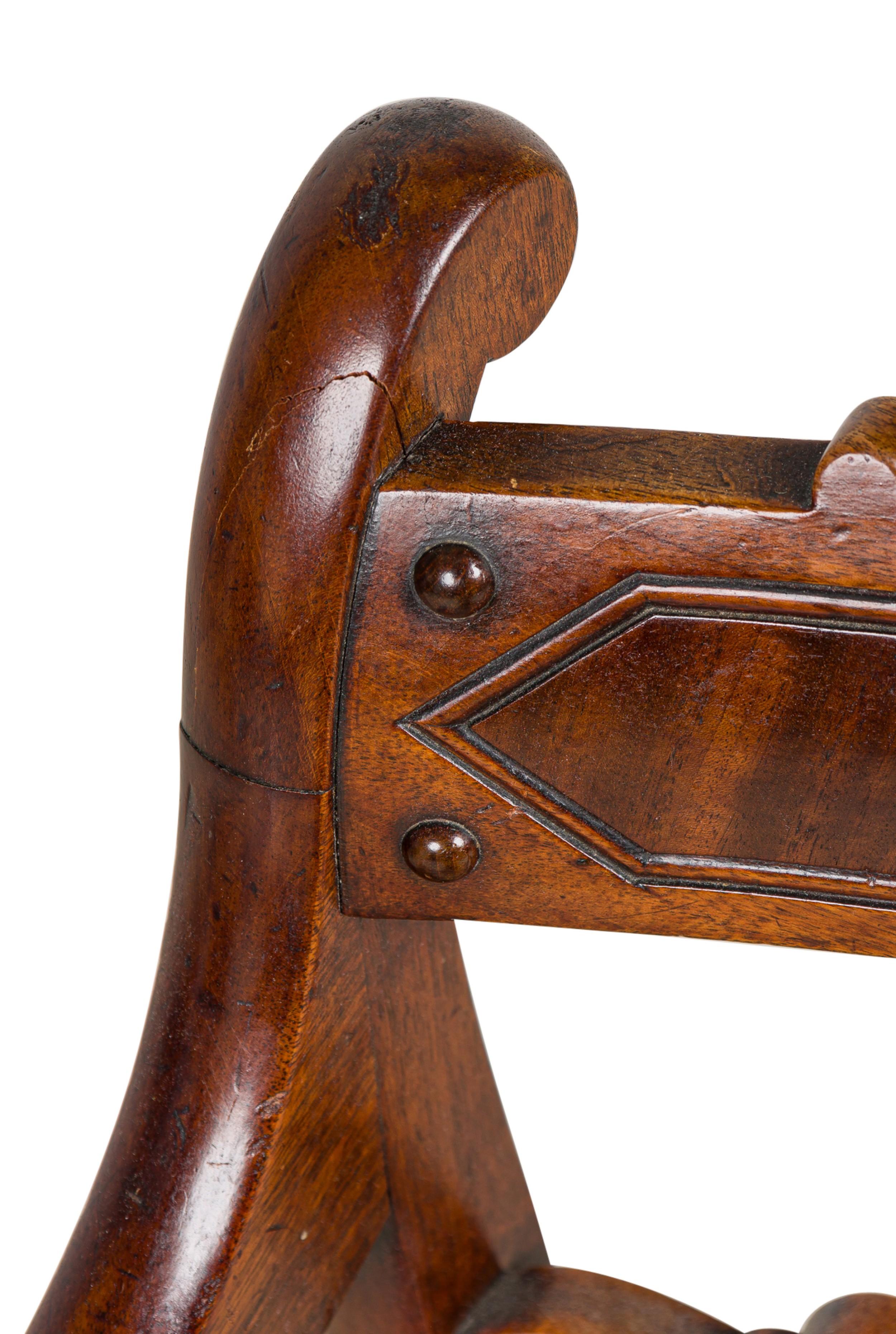 Pair of English Regency style Armchairs With Pink and Brown Cushion im Angebot 6