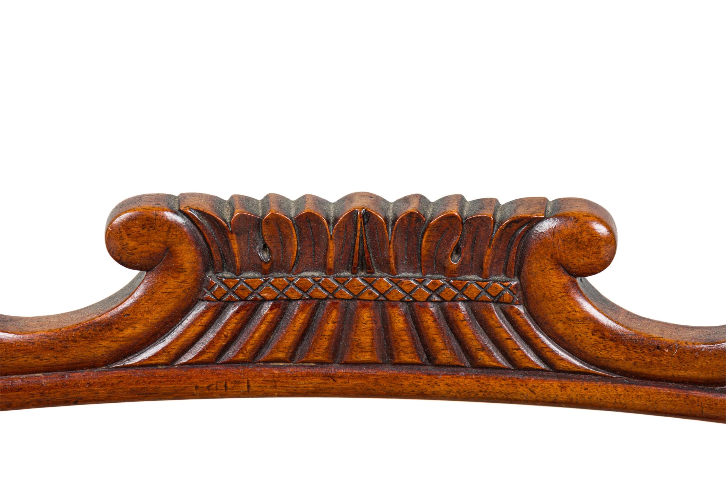 Pair of English Regency style Armchairs With Pink and Brown Cushion im Angebot 3