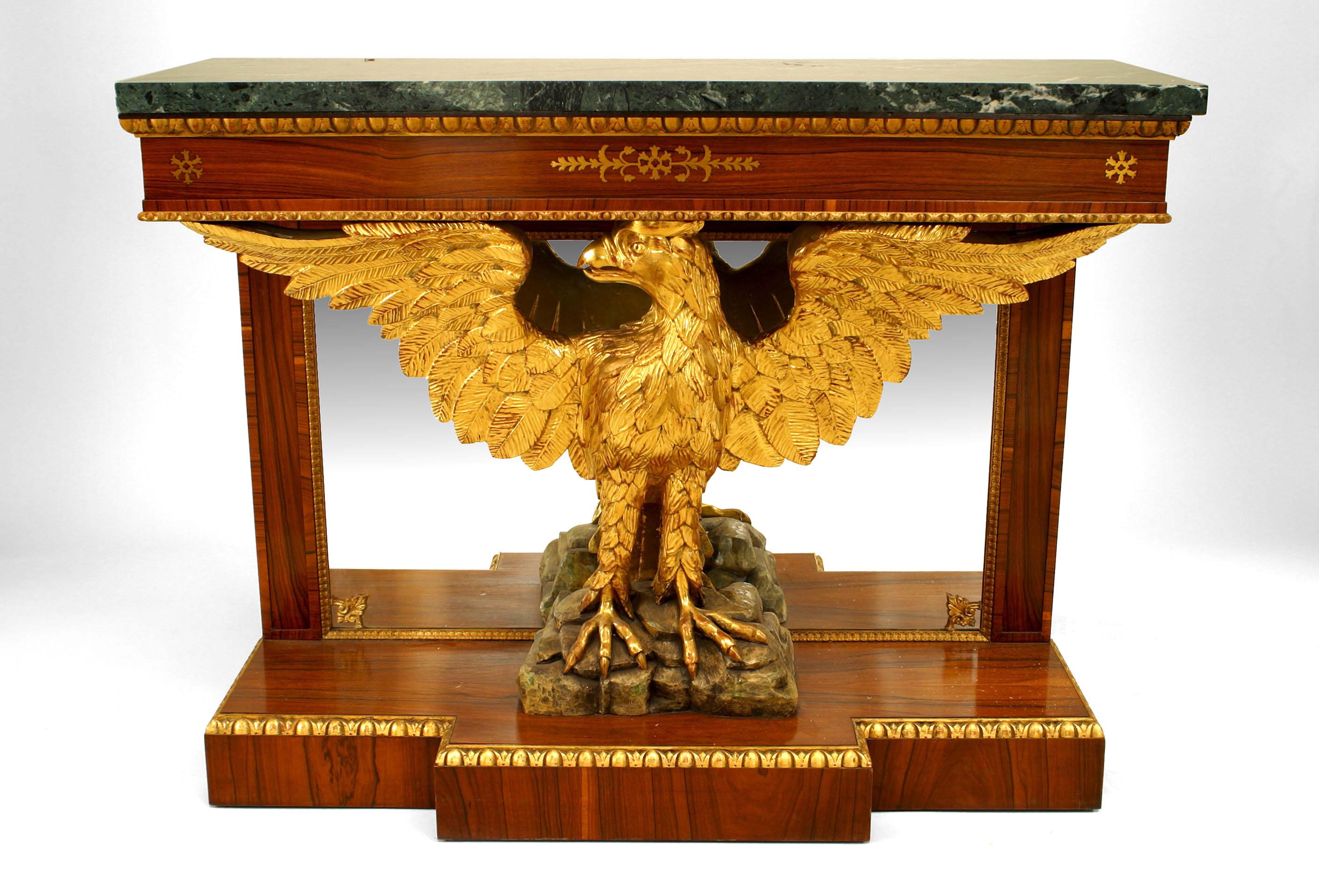 British Pair of English Regency Style Console Tables For Sale