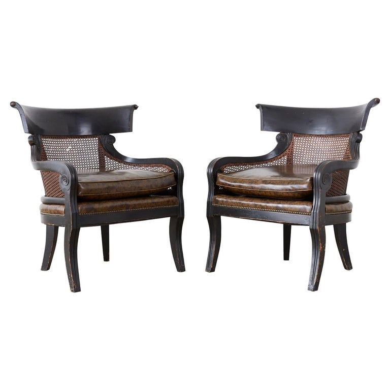 Ebonized Klismos Chairs For At 1stdibs, Regency Style Furniture Images