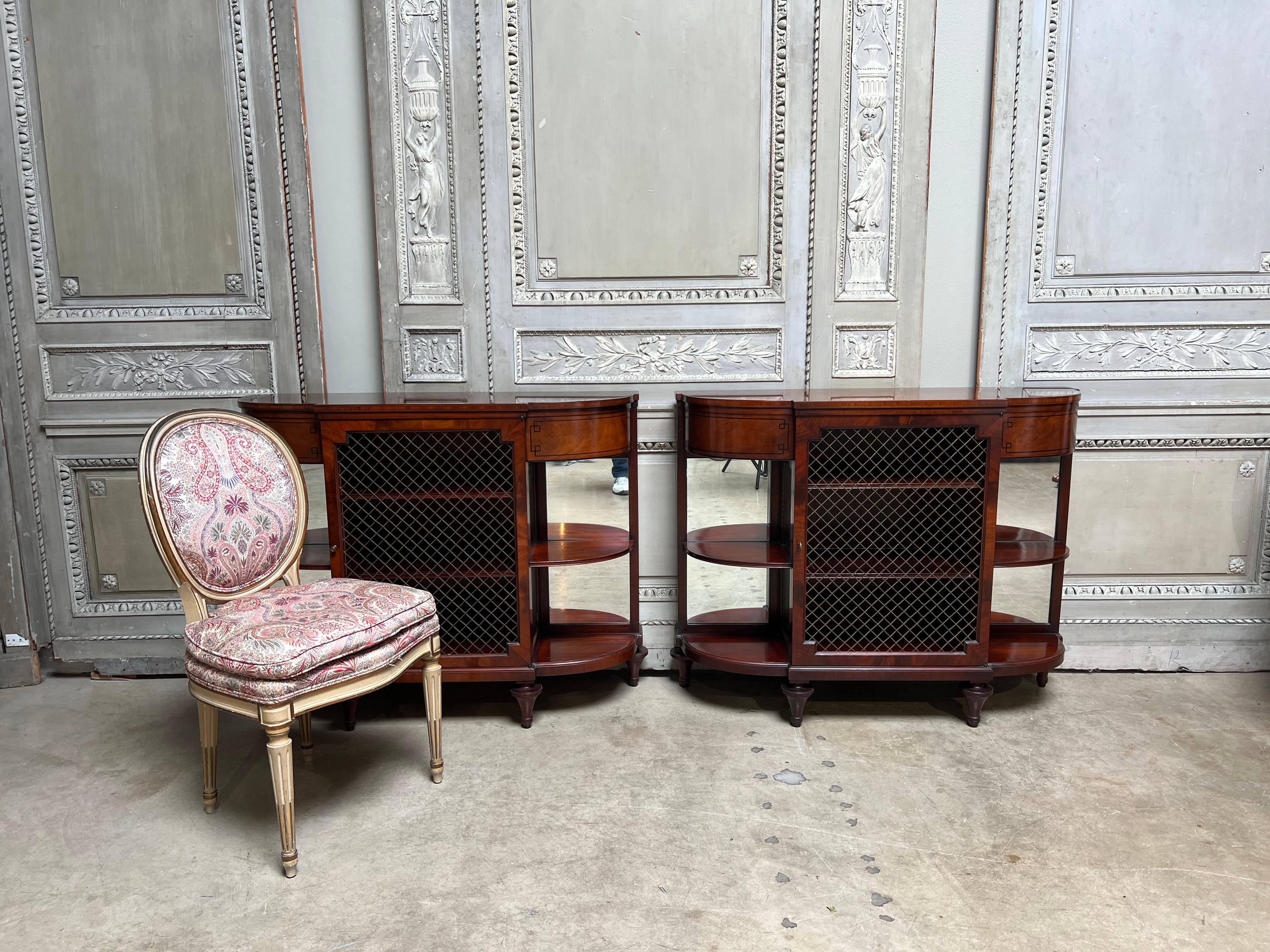 Pair of English Regency Style Mahogany Buffets For Sale 10
