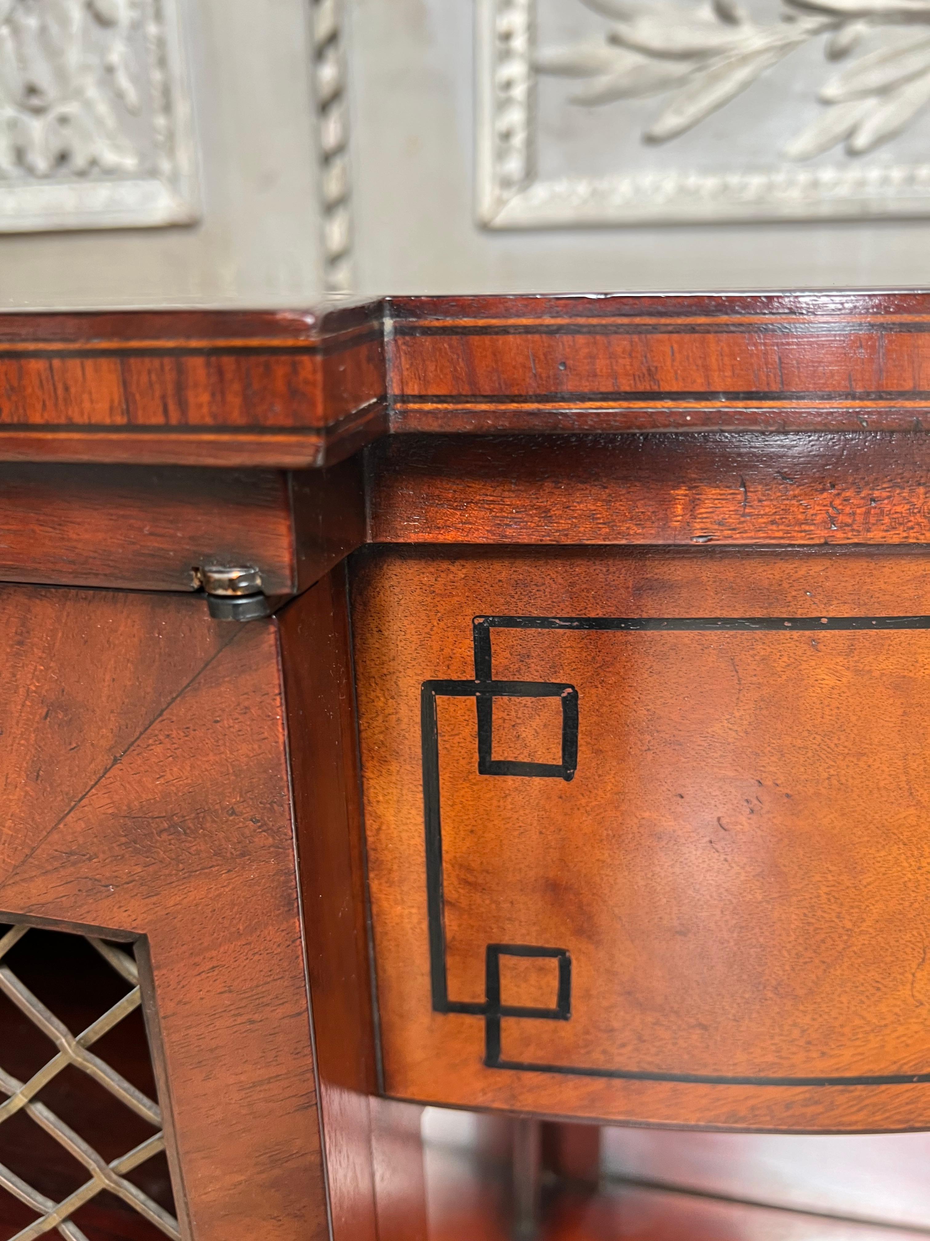 Pair of English Regency Style Mahogany Buffets For Sale 1