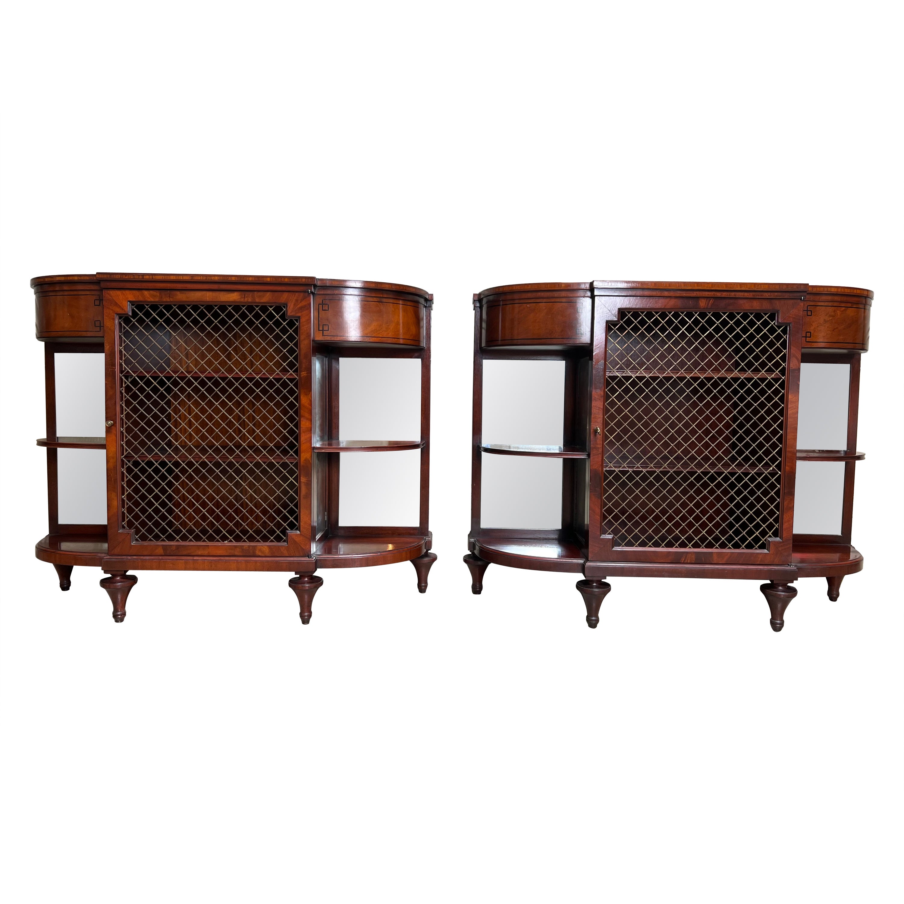 Pair of English Regency Style Mahogany Buffets