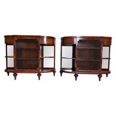 Pair of English Regency Style Mahogany Buffets