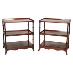 Pair of English Regency Style Mahogany Side Tables
