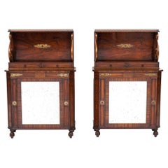 Coppia di armadietti laterali in legno di palissandro in stile Regency inglese