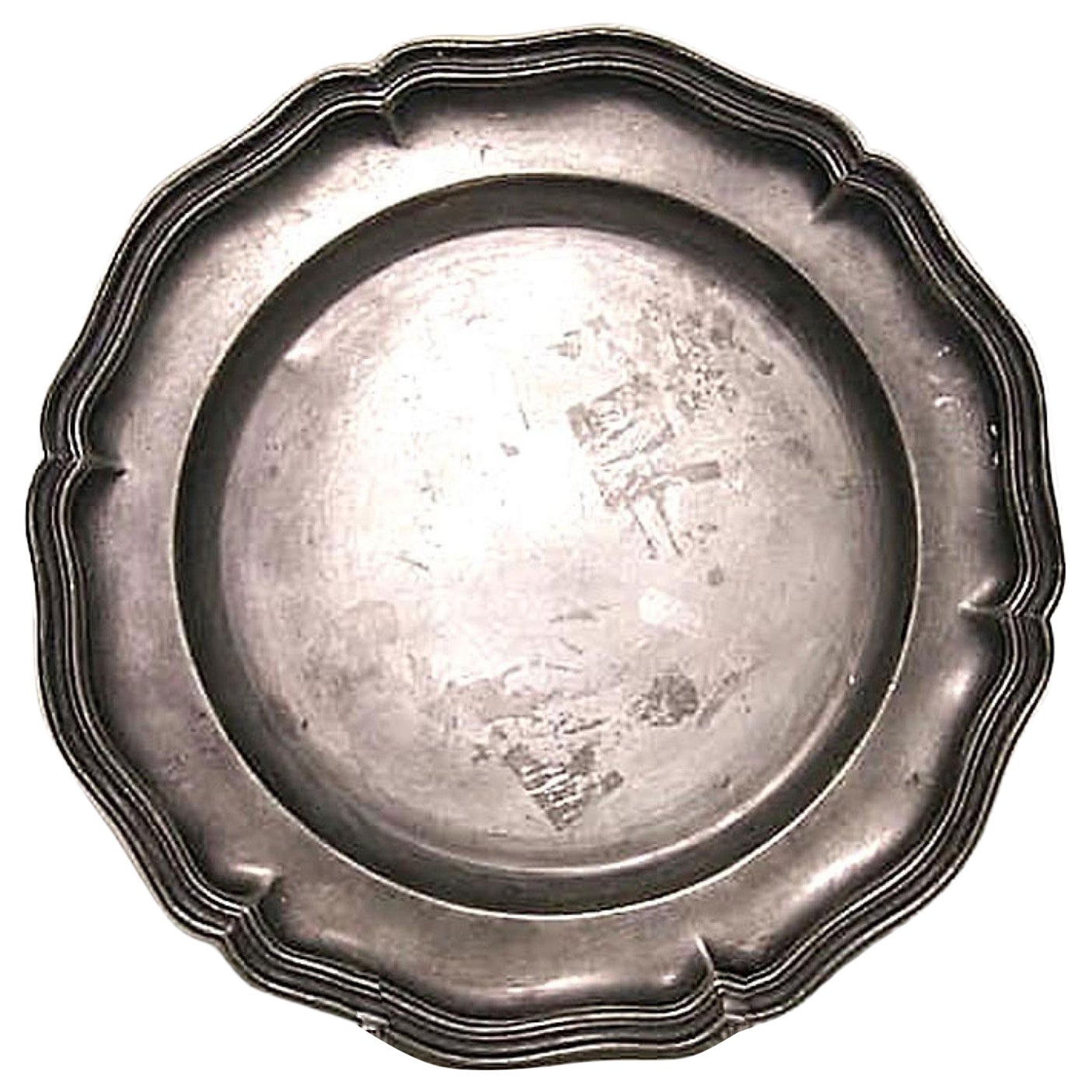 Pair of English Renaissance Style Pewter Plates