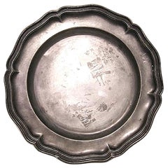 Pair of English Renaissance Style Pewter Plates
