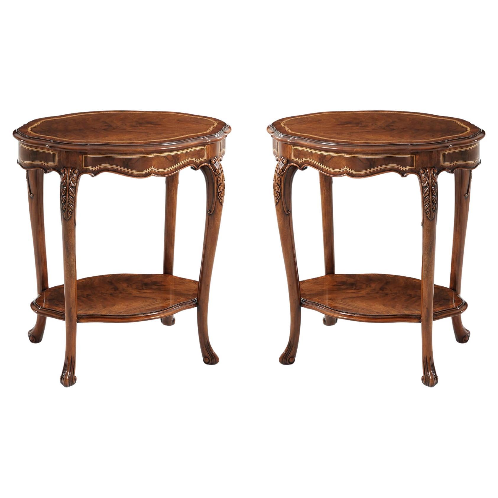 Pair of English Rococo End Tables