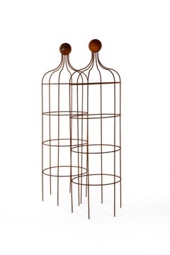 Pair of English Rose Garden Obelisks