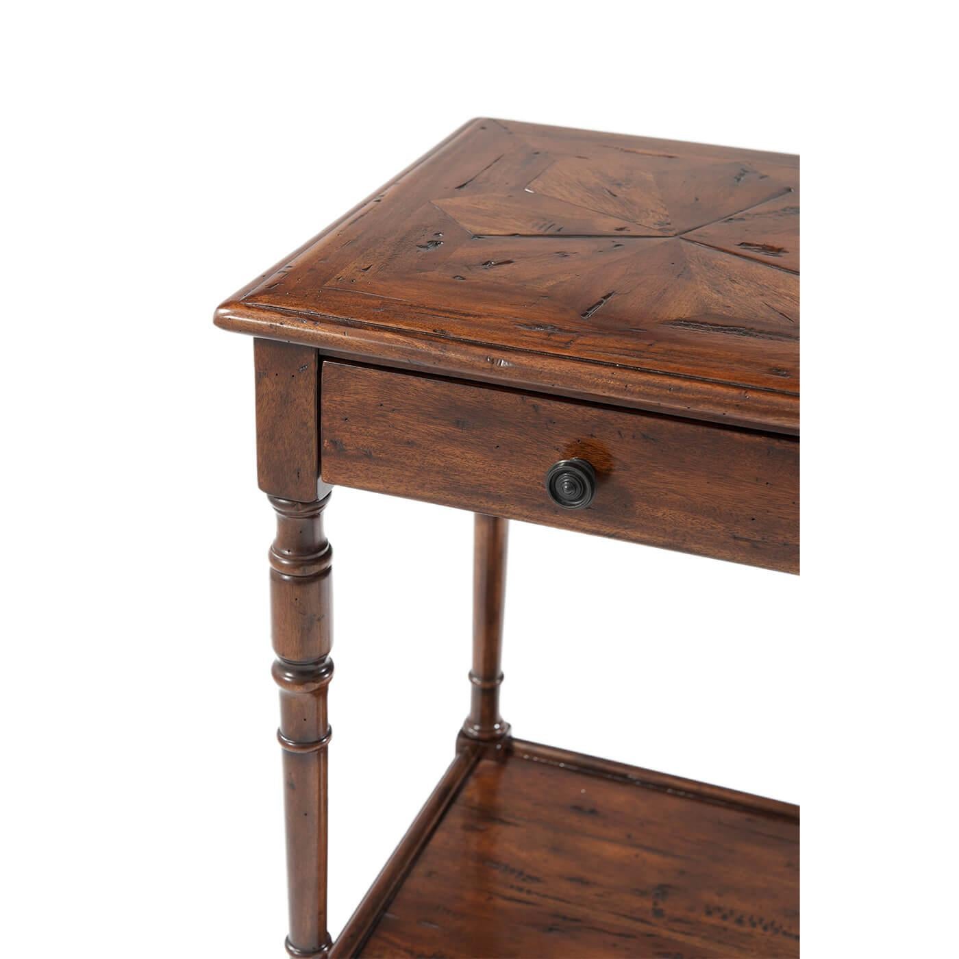 Contemporary Pair of English Rustic Accent Tables For Sale