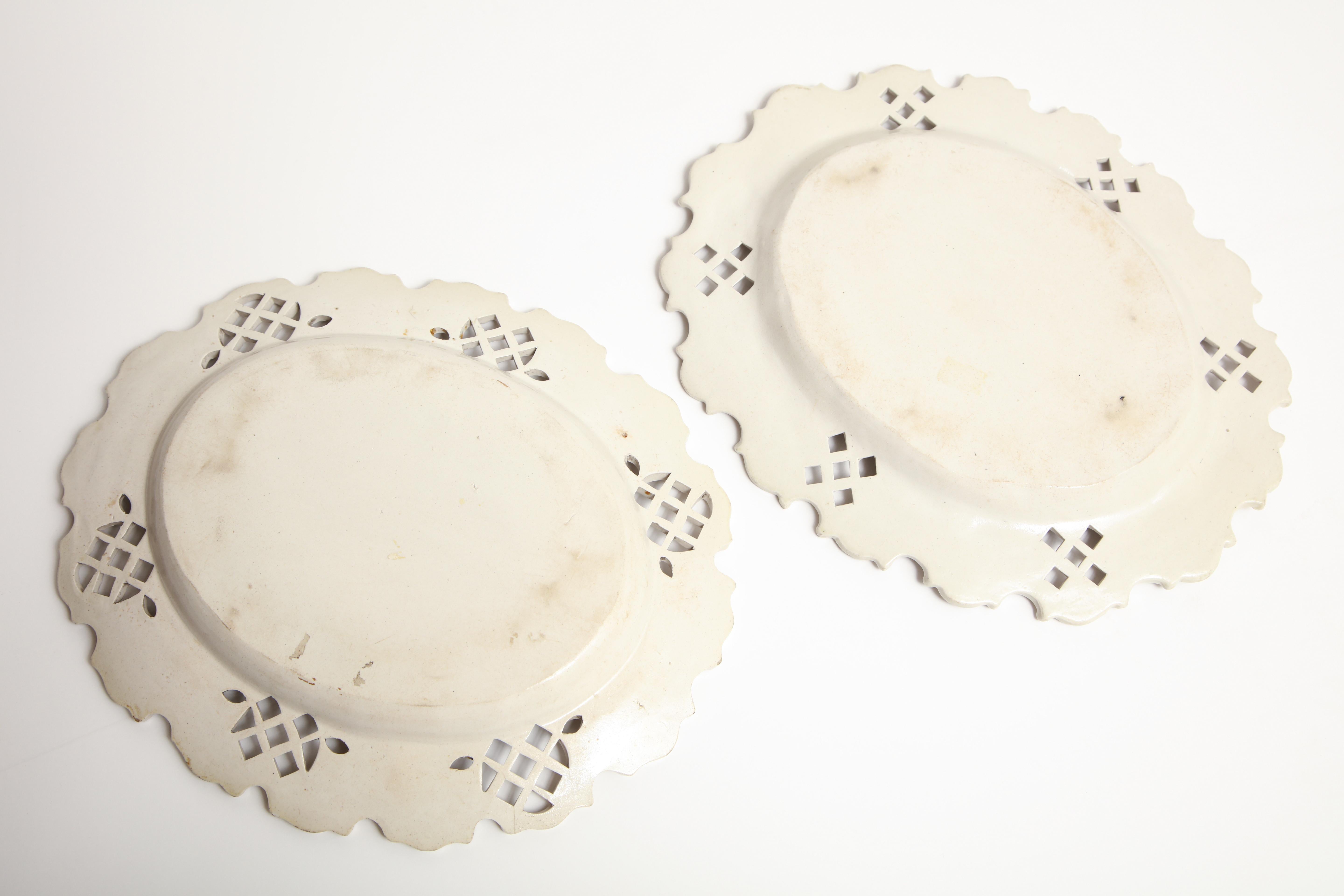 Pair of English, Salt Glaze Oval Platters, circa 1760 For Sale 9