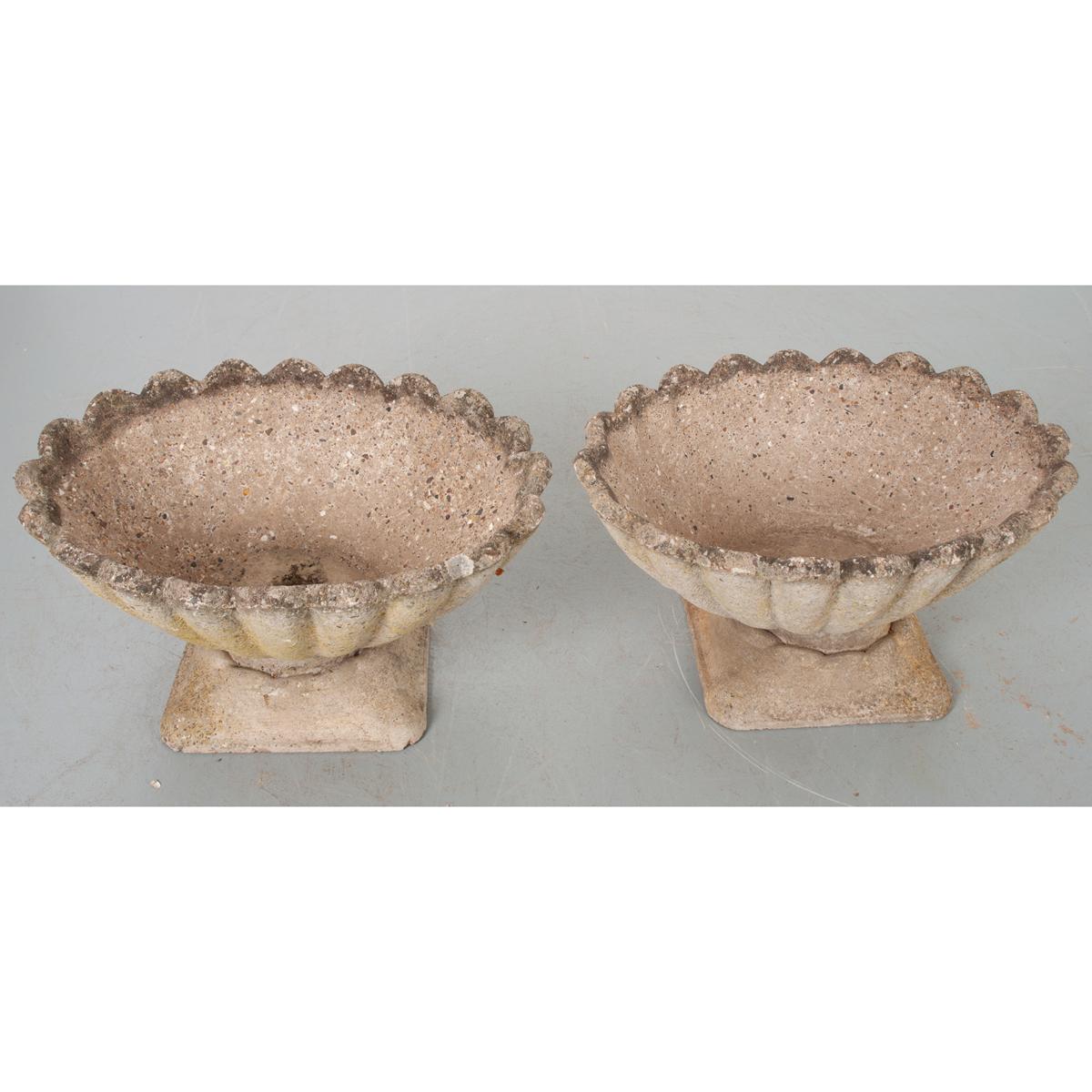 Other Pair of English Scalloped Urns