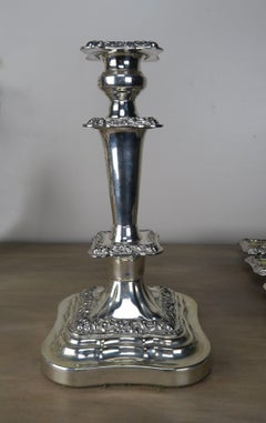 Pair of English Sheffield Plate 9-Light Candelabra, circa 1900s
