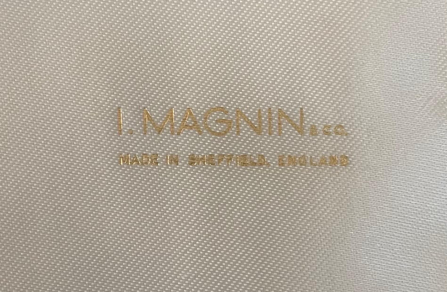 Coppia di cucchiai da portata inglesi placcati in argento Sheffield in scatola di I. Magnin in vendita 6