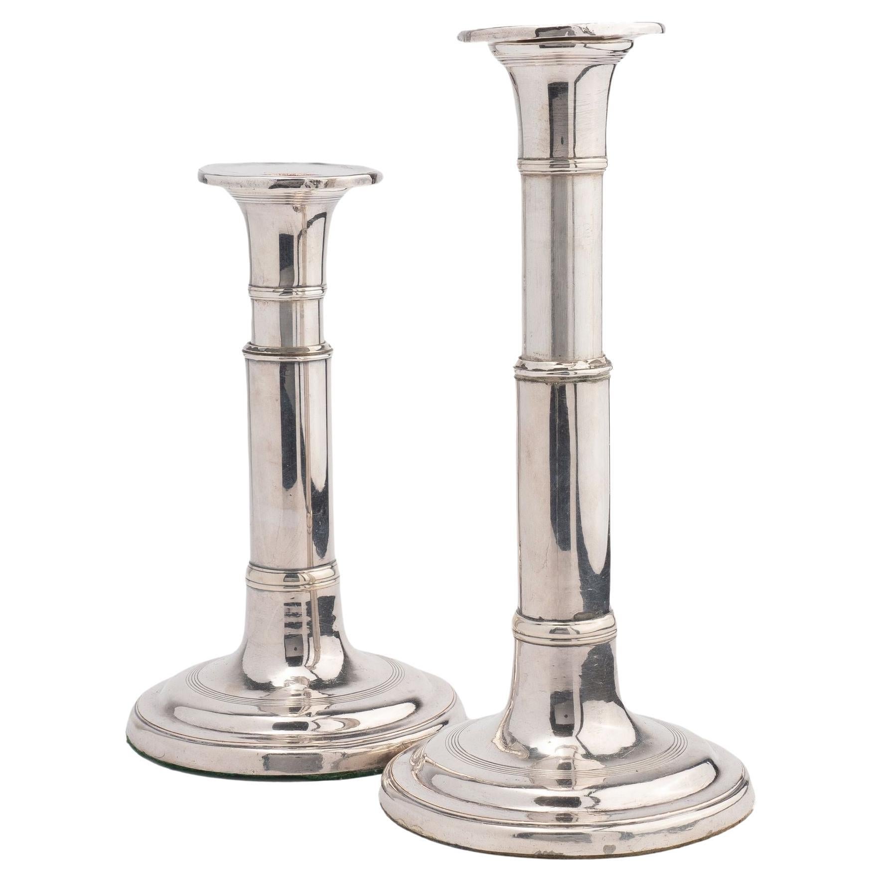 1820s Pair of English Old Sheffield Plate Telescopic