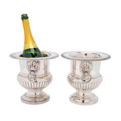 Coppia di refrigeratori per vino inglesi Sheffield, 1900-50 ca.