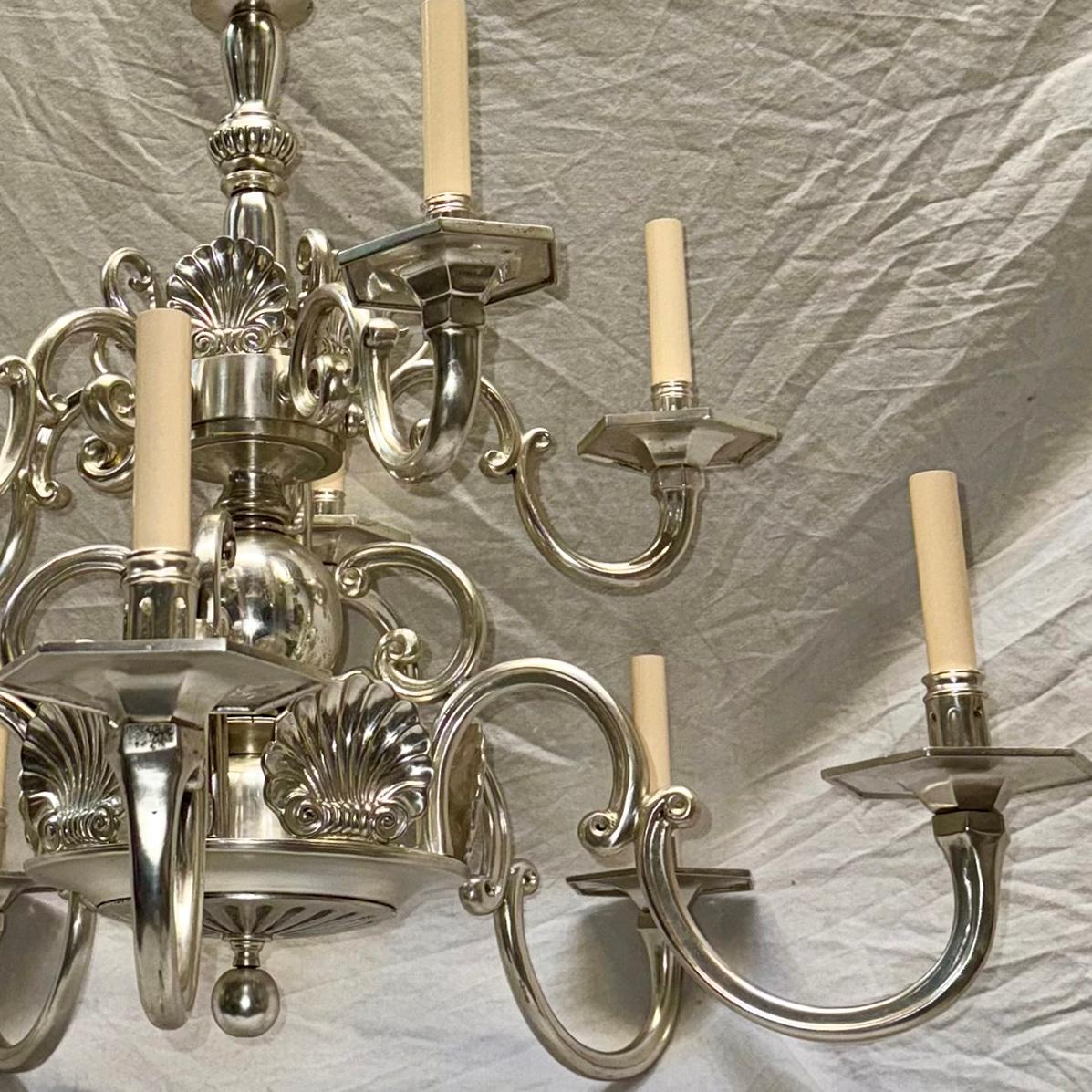 Pair of English Shell Chandeliers, Sold Individually In Good Condition For Sale In New York, NY