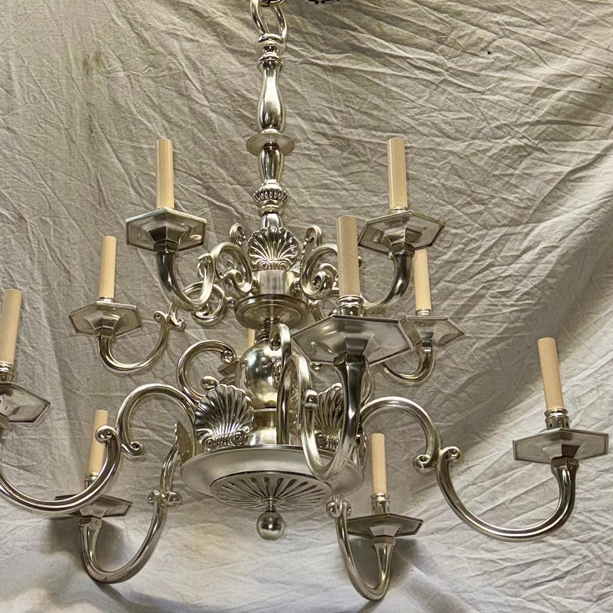 Mid-20th Century Pair of English Shell Chandeliers, Sold Individually For Sale