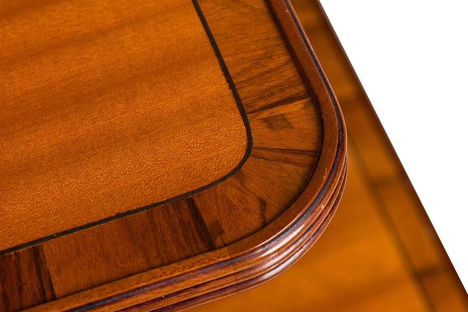 Pair of English Sheraton style 3 Tier Center Table For Sale 1