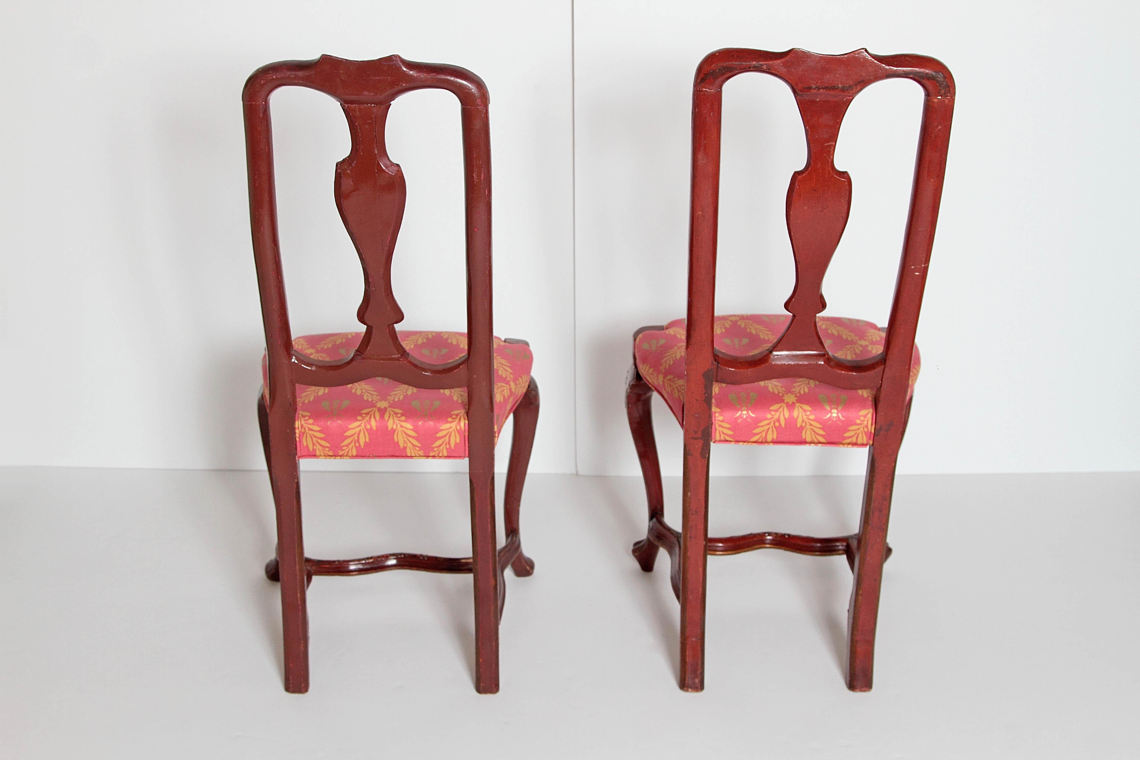 20th Century Pair of English Side Chairs