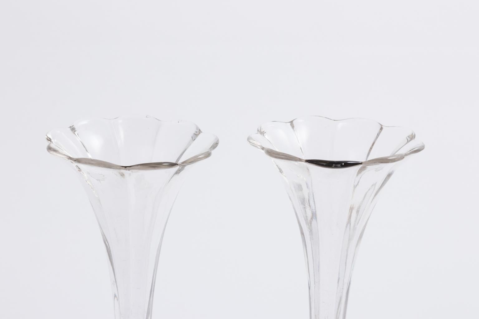 Pair of English Silver Plate Vases, circa 1930s For Sale 5
