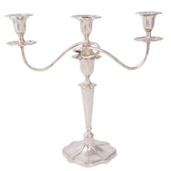 Pair of English Silver Plated Candelabra in the Manner of Matthew B. Sheffield