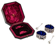 Pair of English Silver Salt Cellars Retailed by Howell & James