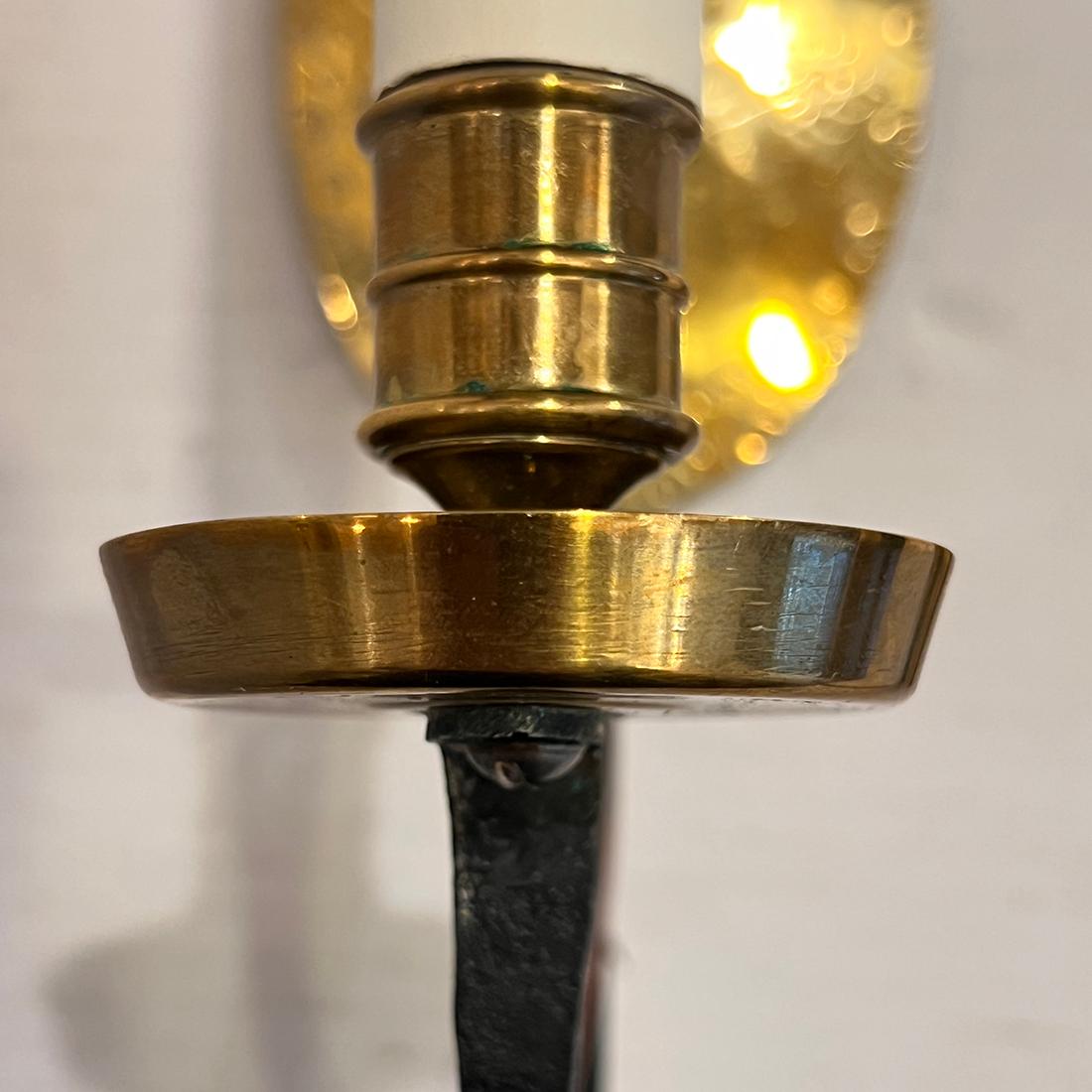 Paire d'appliques anglaises à une seule lumière Bon état - En vente à New York, NY