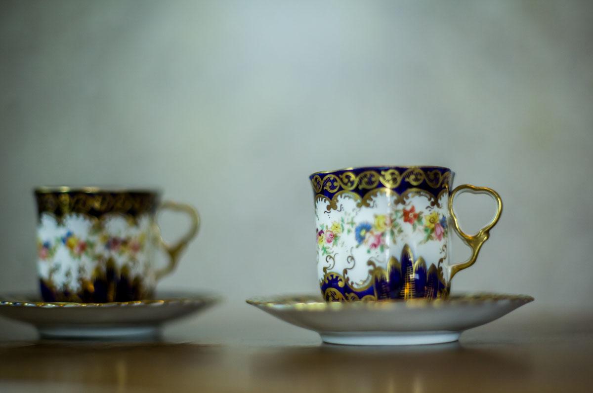 British Pair of English Staffordshire Cups from the 19th Century