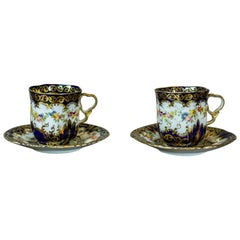 Pair of English Staffordshire Cups from the 19th Century