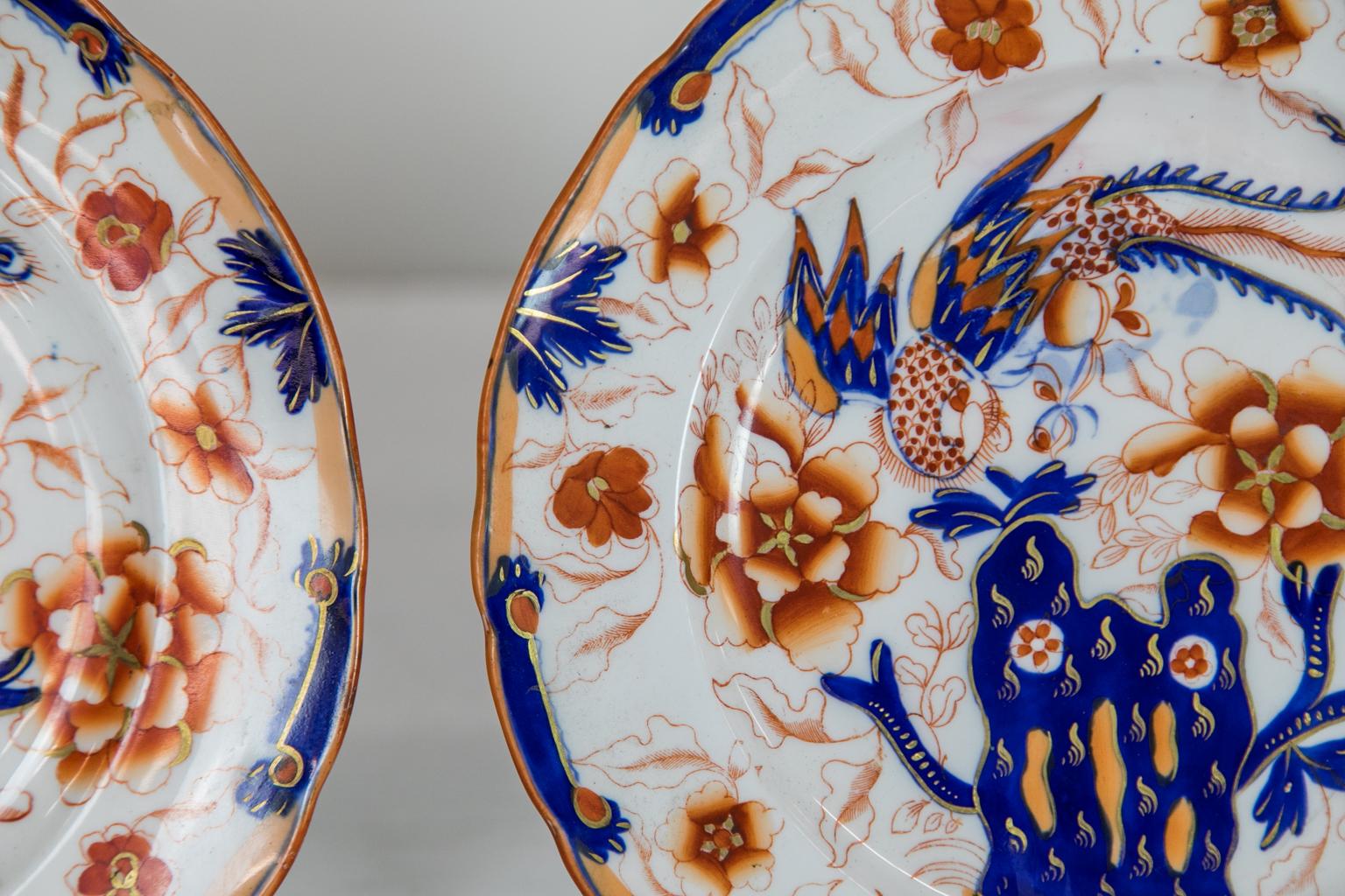 Mid-19th Century Pair of English Staffordshire Plates For Sale