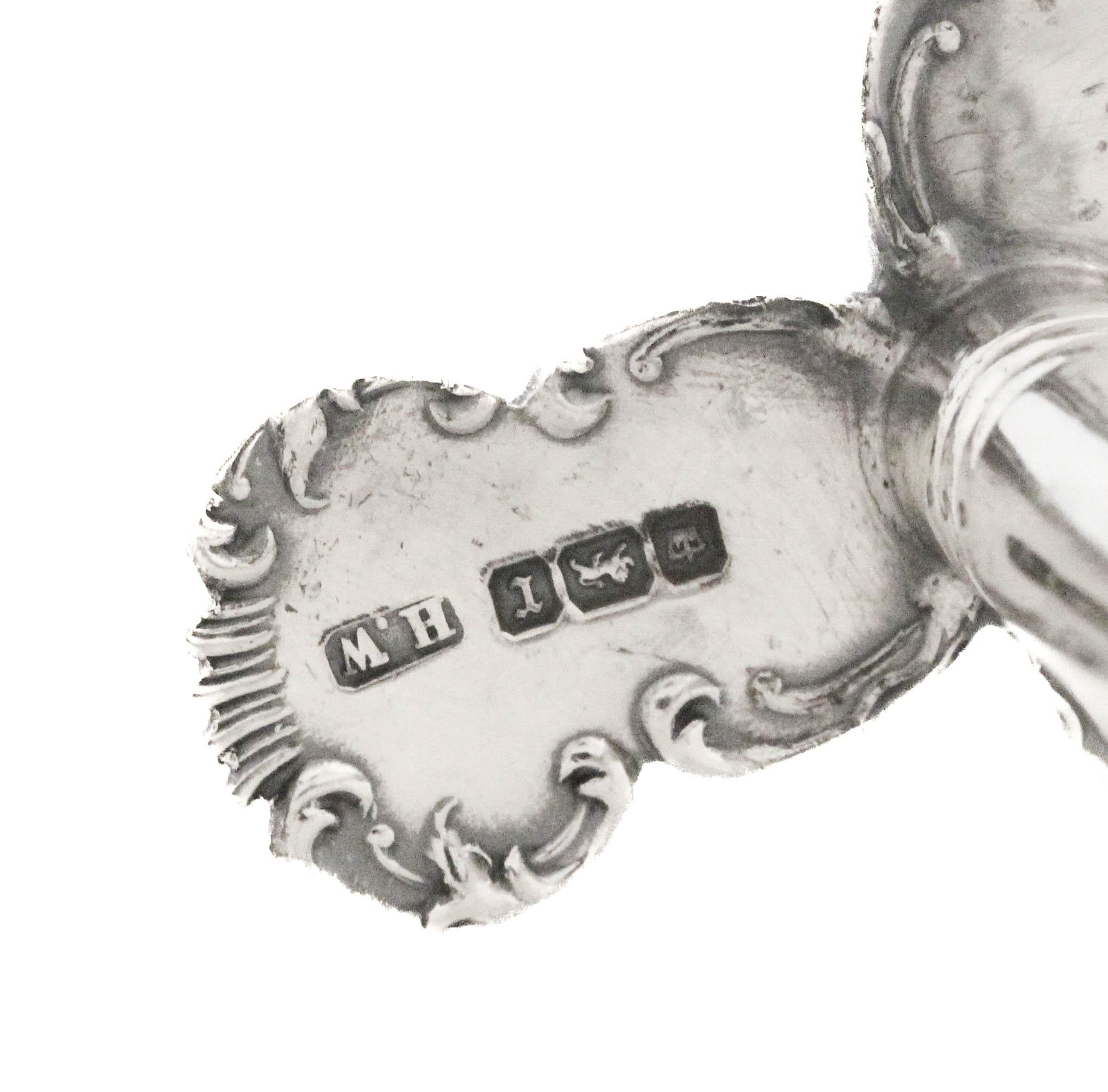 Pair of English Sterling Silver Knife Rests For Sale 2