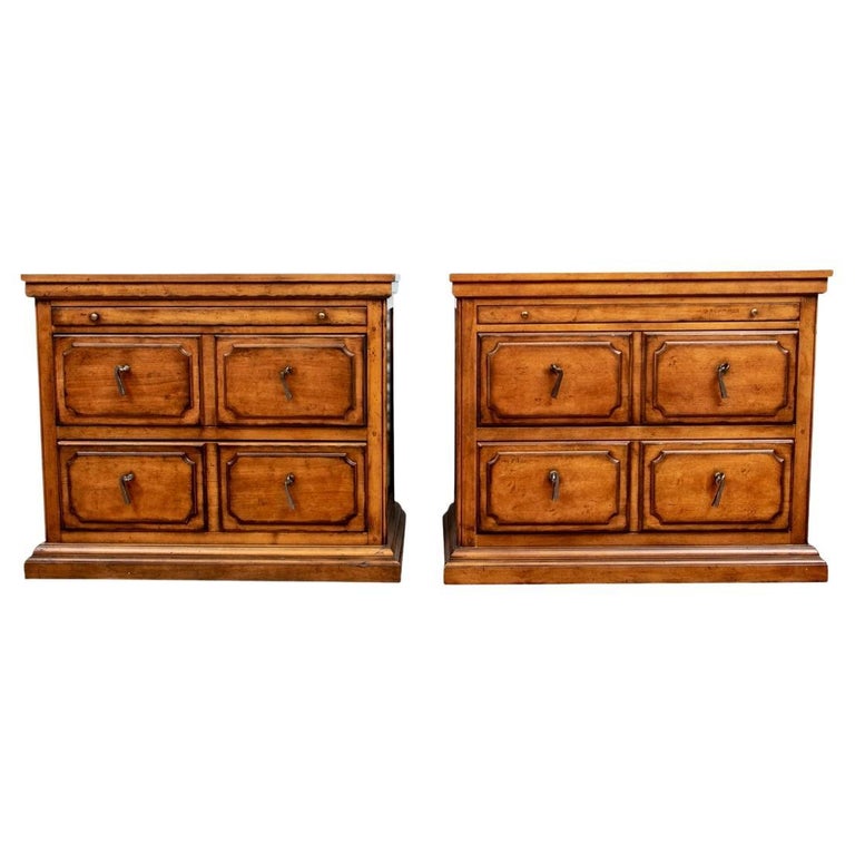 Pair of English Style Chests By Century Furniture For Sale at 1stDibs