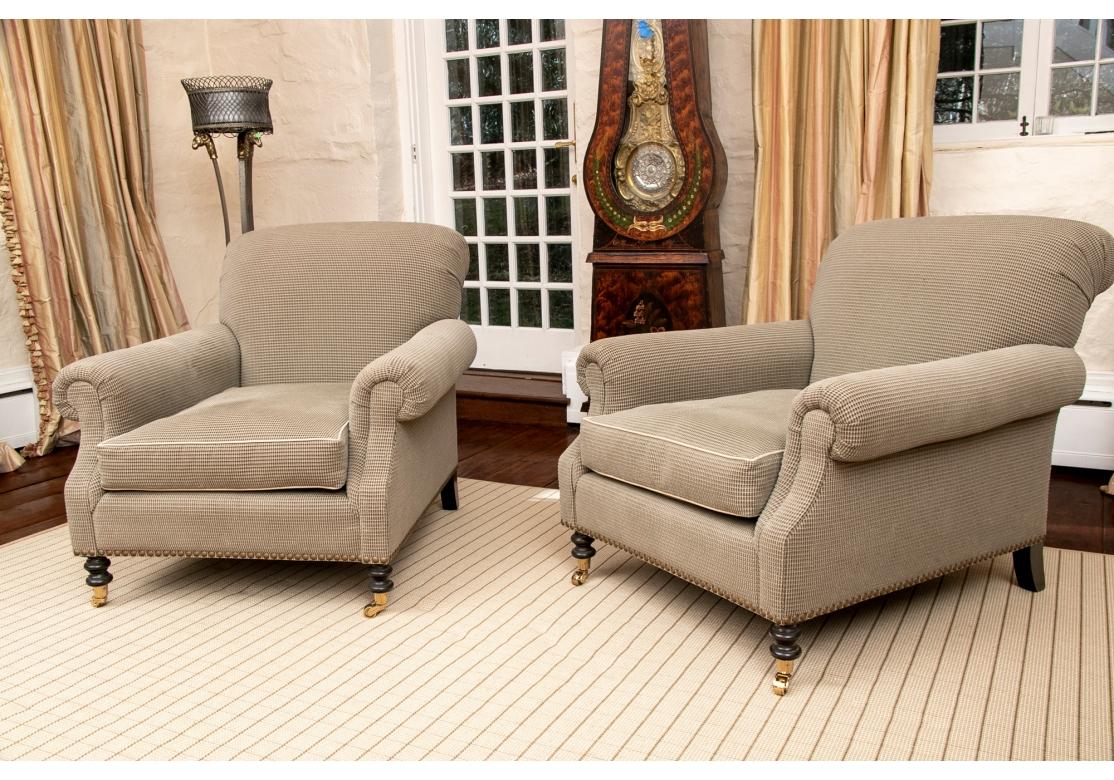 Pair of English Style Club Chairs 9