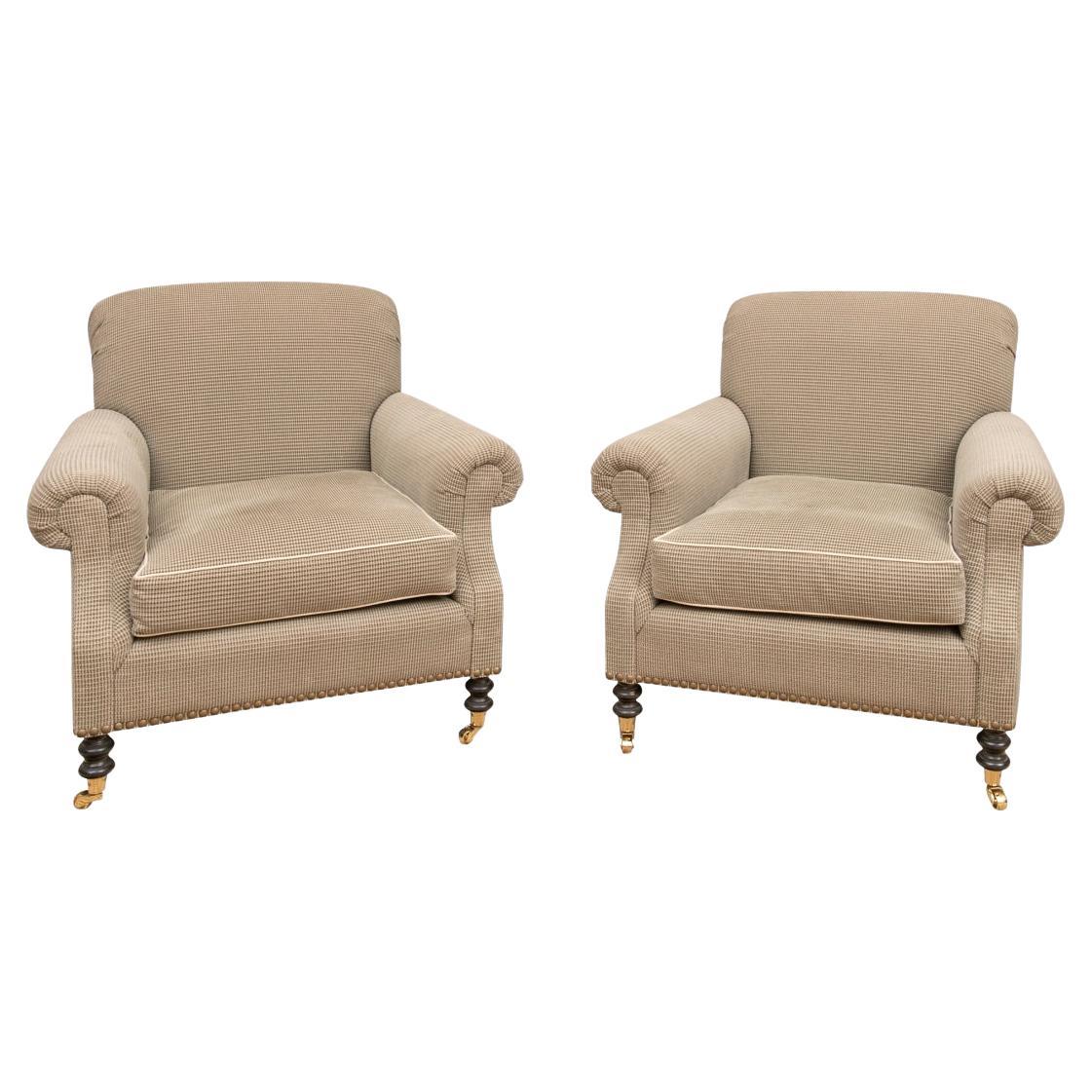 Pair of English Style Club Chairs