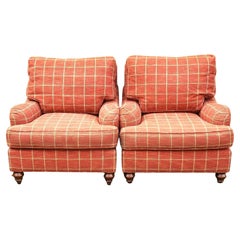 Pair of English Style Lounge Chairs by Baker Furniture Co.
