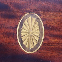 Pair of English Style Mahogany Knife Boxes with Inlaid Patera 20thC