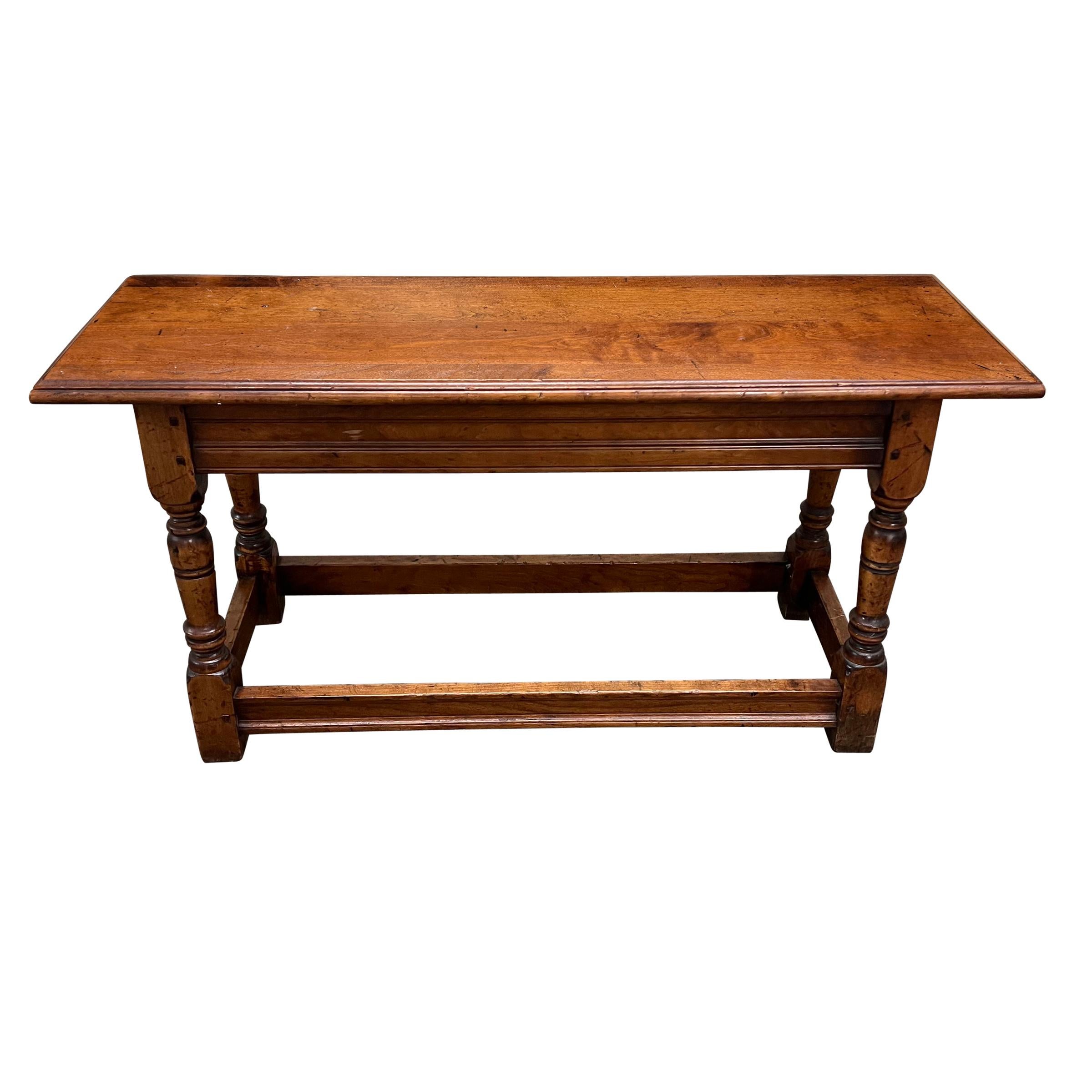 Elm Pair of English Tapered Benches For Sale