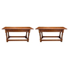 Retro Pair of English Tapered Benches