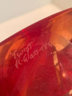 Pair of English Teign Valley Red Art Glass Sculptures Paper Weight Bookends