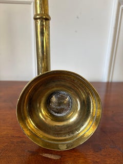 Pair of English Telescopic Polished Brass Candlesticks, 19th Century