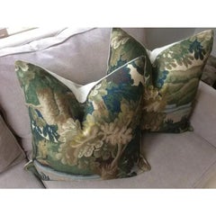 Pair of English Traditional Cowtan and Tout “Richmond” Pillows