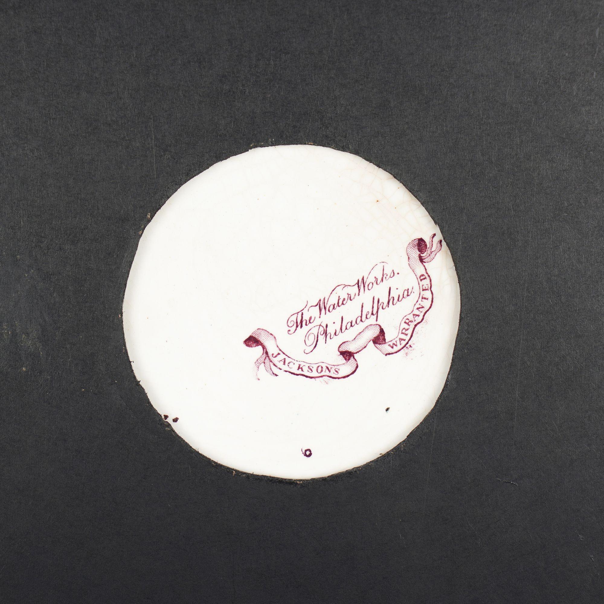 19th Century Pair of English transfer tea plates with two views of Philadelphia, c. 1835 For Sale