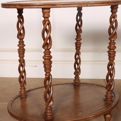 Pair of English Two Tier Lamp Tables