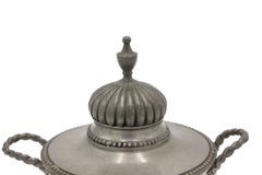 Pair of English Victorian Adam Pewter Urns