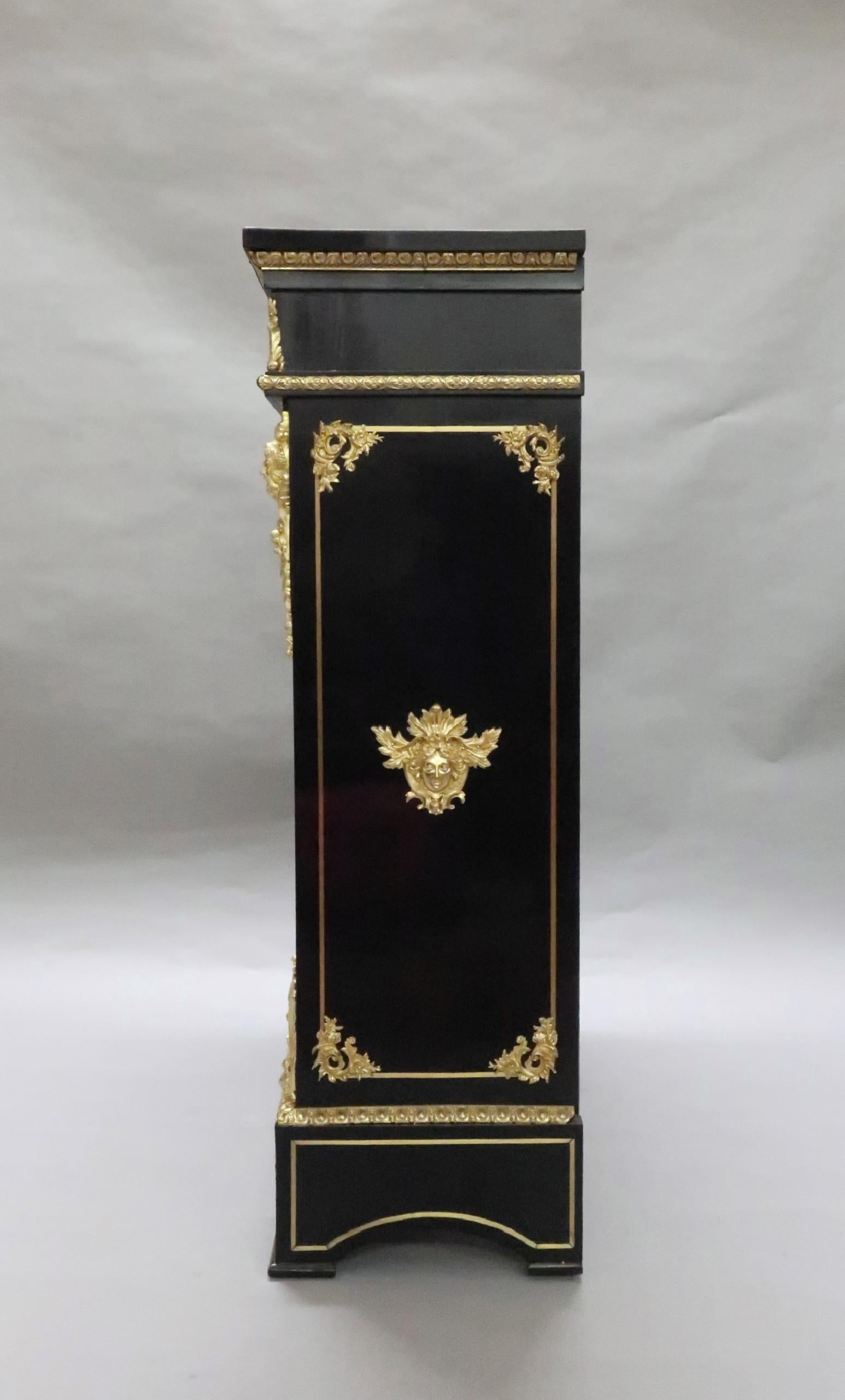 Pair of English Victorian Boulle Side Cabinets in the Louis XIV Style For Sale 2