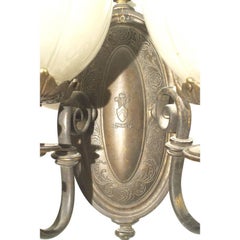 Coppia di lampade da parete inglesi vittoriane in ottone