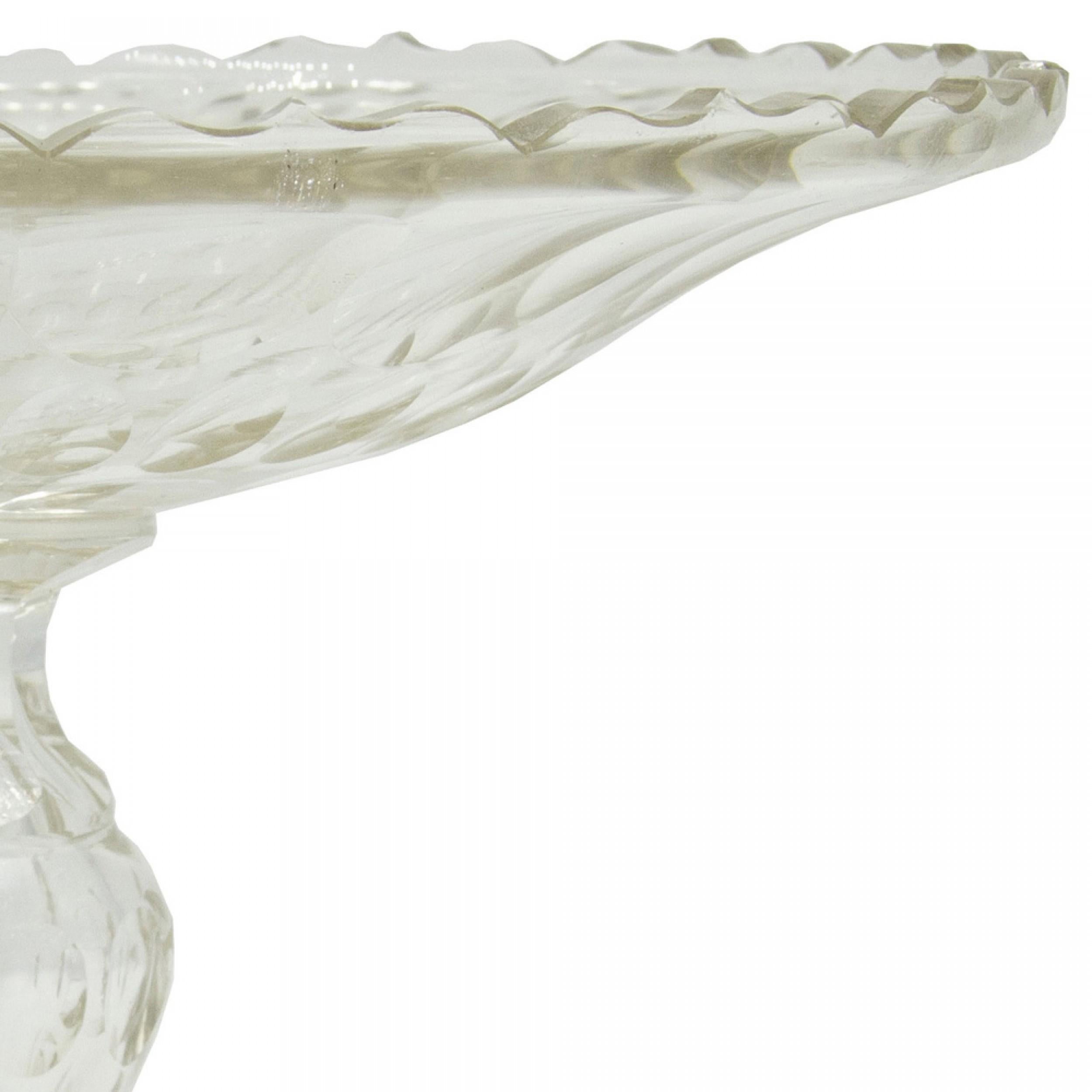 Pareja de compoteras inglesas victorianas de cristal Británico en venta