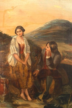 Pair of English Victorian Gilt Framed Oil Portraits 'Richard Ansdell RA'